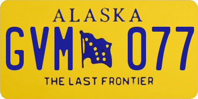 AK license plate GVM077