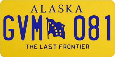 AK license plate GVM081