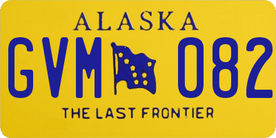 AK license plate GVM082