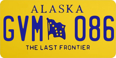 AK license plate GVM086