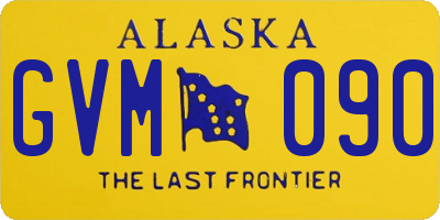 AK license plate GVM090