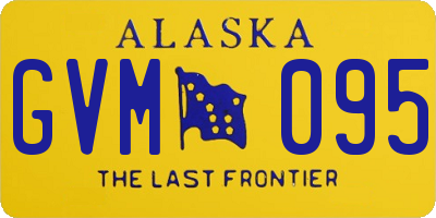 AK license plate GVM095
