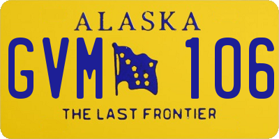 AK license plate GVM106