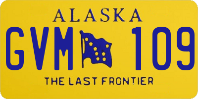 AK license plate GVM109