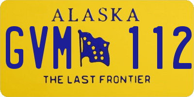 AK license plate GVM112