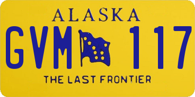 AK license plate GVM117