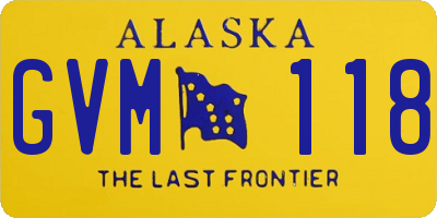 AK license plate GVM118