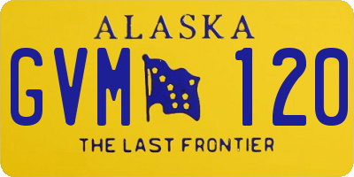 AK license plate GVM120