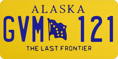 AK license plate GVM121