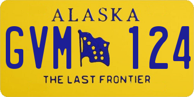 AK license plate GVM124