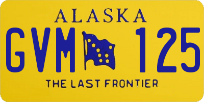 AK license plate GVM125