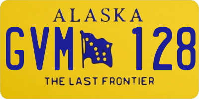 AK license plate GVM128