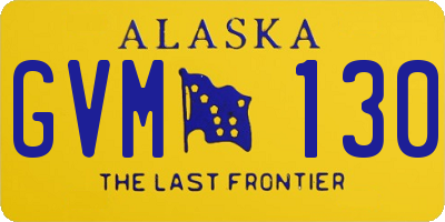 AK license plate GVM130