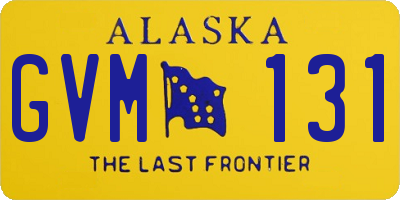 AK license plate GVM131