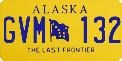 AK license plate GVM132