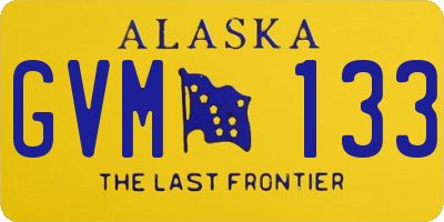 AK license plate GVM133