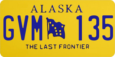 AK license plate GVM135