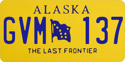 AK license plate GVM137