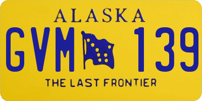 AK license plate GVM139