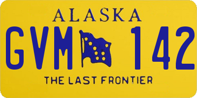 AK license plate GVM142