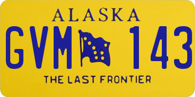 AK license plate GVM143