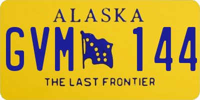 AK license plate GVM144