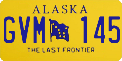 AK license plate GVM145