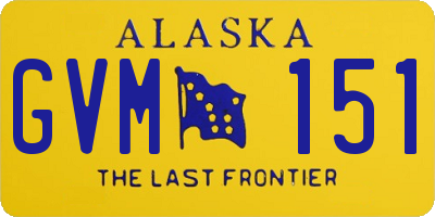 AK license plate GVM151