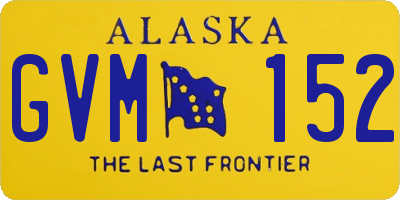 AK license plate GVM152