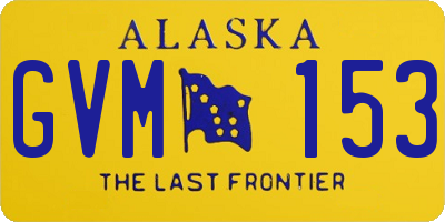 AK license plate GVM153