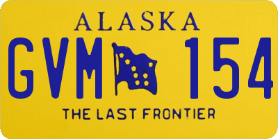 AK license plate GVM154