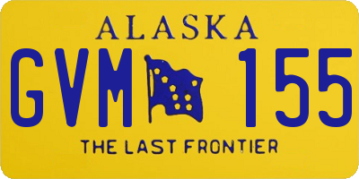 AK license plate GVM155
