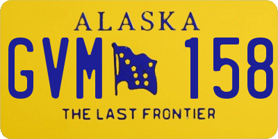 AK license plate GVM158