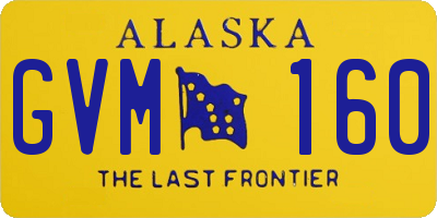 AK license plate GVM160