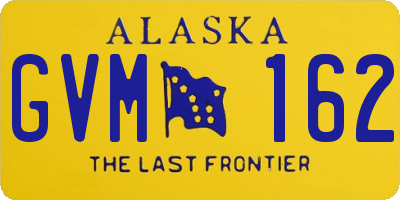 AK license plate GVM162