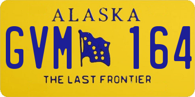 AK license plate GVM164