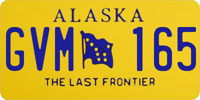 AK license plate GVM165