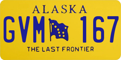 AK license plate GVM167