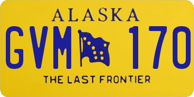 AK license plate GVM170