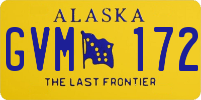 AK license plate GVM172