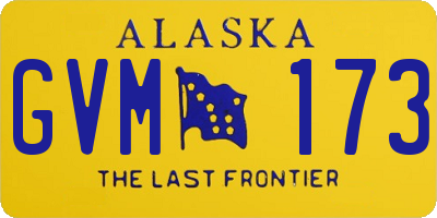 AK license plate GVM173