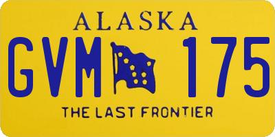 AK license plate GVM175