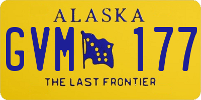 AK license plate GVM177