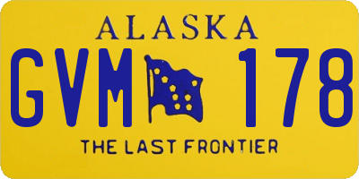 AK license plate GVM178