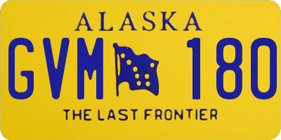 AK license plate GVM180
