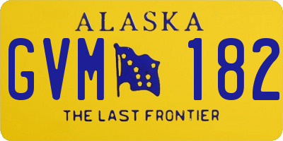 AK license plate GVM182