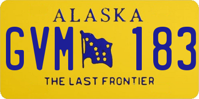 AK license plate GVM183