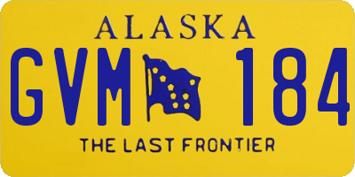 AK license plate GVM184