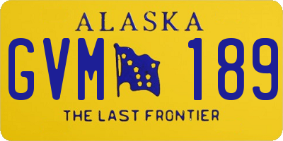 AK license plate GVM189