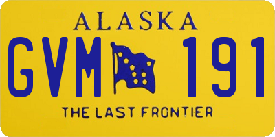 AK license plate GVM191